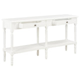 NNEVL Sideboard White 150x35x77 cm Solid Wood