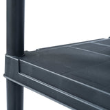 NNEVL Storage Shelf Rack Black 125 kg 60x30x180 cm Plastic