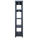 NNEVL Storage Shelf Rack Black 250 kg 80x40x180 cm Plastic