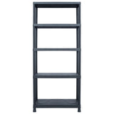 NNEVL Storage Shelf Rack Black 500 kg 90x60x180 cm Plastic
