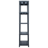 NNEVL Storage Shelf Rack Black 500 kg 90x60x180 cm Plastic