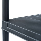 NNEVL Storage Shelf Rack Black 500 kg 90x60x180 cm Plastic