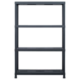 NNEVL Storage Shelf Rack Black 220 kg 90x40x138 cm Plastic