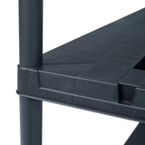 NNEVL Storage Shelf Rack Black 220 kg 90x40x138 cm Plastic