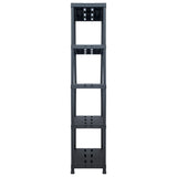 NNEVL Storage Shelf Rack Black 260 kg 90x40x180 cm Plastic