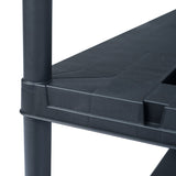 NNEVL Storage Shelf Rack Black 260 kg 90x40x180 cm Plastic