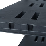 NNEVL Storage Shelf Rack Black 260 kg 90x40x180 cm Plastic