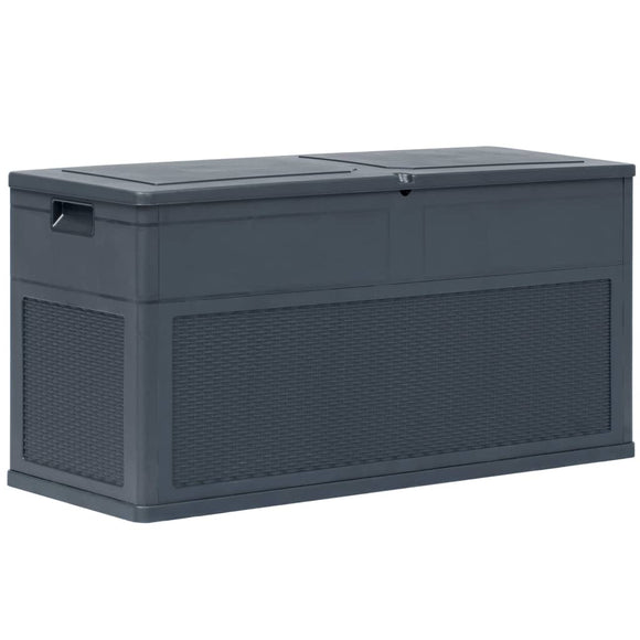 NNEVL Garden Storage Box Brown 120x50x60 cm Poly Rattan