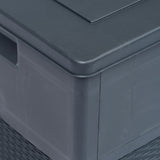 NNEVL Garden Storage Box Brown 120x50x60 cm Poly Rattan