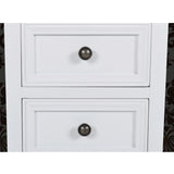 NNEVL Nightstands 4 pcs with 2 Drawers MDF White