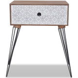 NNEVL Nightstands with Drawer 2 pcs Brown