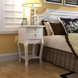 NNEVL Nightstands with Drawers 2 pcs White