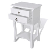 NNEVL Nightstands with Drawers 2 pcs White