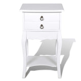 NNEVL Nightstands with Drawers 2 pcs White