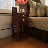 NNEVL Nightstands with Drawers 2 pcs Brown