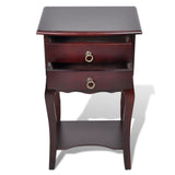 NNEVL Nightstands with Drawers 2 pcs Brown