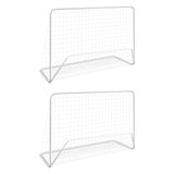 NNEVL Football Goals 2 pcs with Nets 182x61x122 cm Steel White