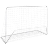 NNEVL Football Goals 2 pcs with Nets 182x61x122 cm Steel White