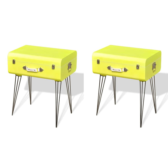 NNEVL Bedside Cabinets 2 pcs 49.5x36x60 cm Yellow