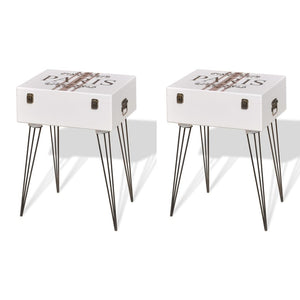 NNEVL Bedside Cabinets 2 pcs 40x30x57 cm White