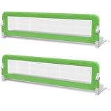 NNEVL Toddler Safety Bed Rail 2 pcs Green 150x42 cm