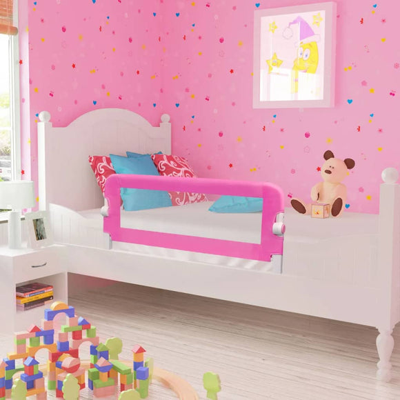 NNEVL Toddler Safety Bed Rail 2 pcs Pink 102x42 cm