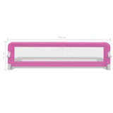 NNEVL Toddler Safety Bed Rail 2 pcs Pink 150x42 cm