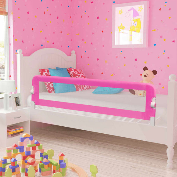 NNEVL Toddler Safety Bed Rail 2 pcs Pink 150x42 cm