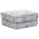 NNEVL 2-Seater Modular Pouffe Light Grey Fabric