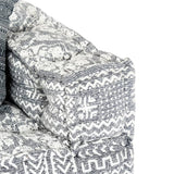 NNEVL 2-Seater Modular Pouffe Light Grey Fabric