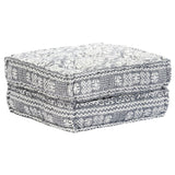 NNEVL 4-Seater Modular Pouffe Light Grey Fabric