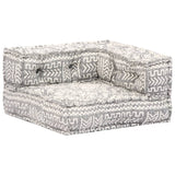 NNEVL 4-Seater Modular Pouffe Light Grey Fabric