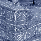 NNEVL 2-Seater Modular Pouffe Indigo Fabric