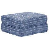 NNEVL 2-Seater Modular Pouffe Indigo Fabric