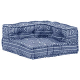 NNEVL 2-Seater Modular Pouffe Indigo Fabric