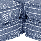 NNEVL 4-Seater Modular Pouffe Indigo Fabric