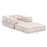 NNEVL Single Modular Pouffe Beige Fabric