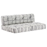 NNEVL Pouffe Grey Stripe Fabric