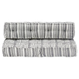 NNEVL Pouffe Grey Stripe Fabric
