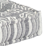NNEVL Pouffe Grey Stripe Fabric