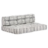 NNEVL Pouffe Grey Stripe Fabric