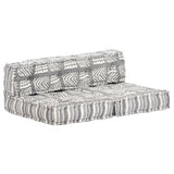 NNEVL Pouffe Grey Stripe Fabric