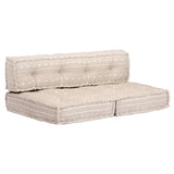 NNEVL Pouffe Beige Fabric