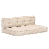 NNEVL Pouffe Beige Fabric