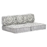 NNEVL Pouffe Light Grey Fabric