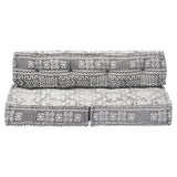 NNEVL Pouffe Light Grey Fabric
