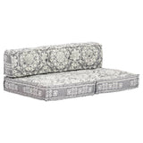NNEVL Pouffe Light Grey Fabric