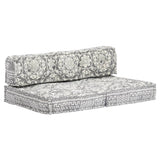 NNEVL Pouffe Light Grey Fabric
