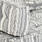 NNEVL Pouffe Grey Stripe Fabric