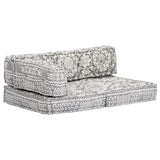 NNEVL Pouffe Light Grey Fabric